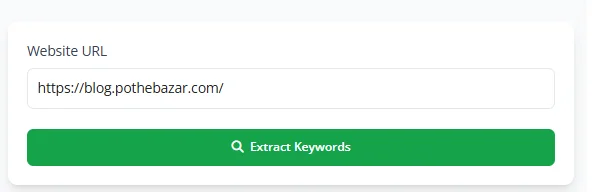 Dashboard of a website rank checker tool showing keyword rankings and SEO metrics.